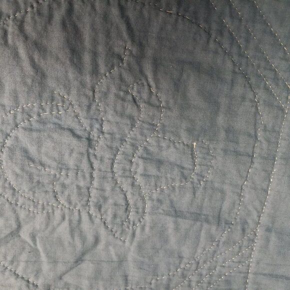 Vintage Embroidered Hand Quilted Flower Basket Quilt Cottagecore Handmade - Picture 6 of 9